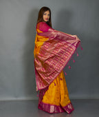 Royal Mustard Bomkai Semi Silk Insta Saree