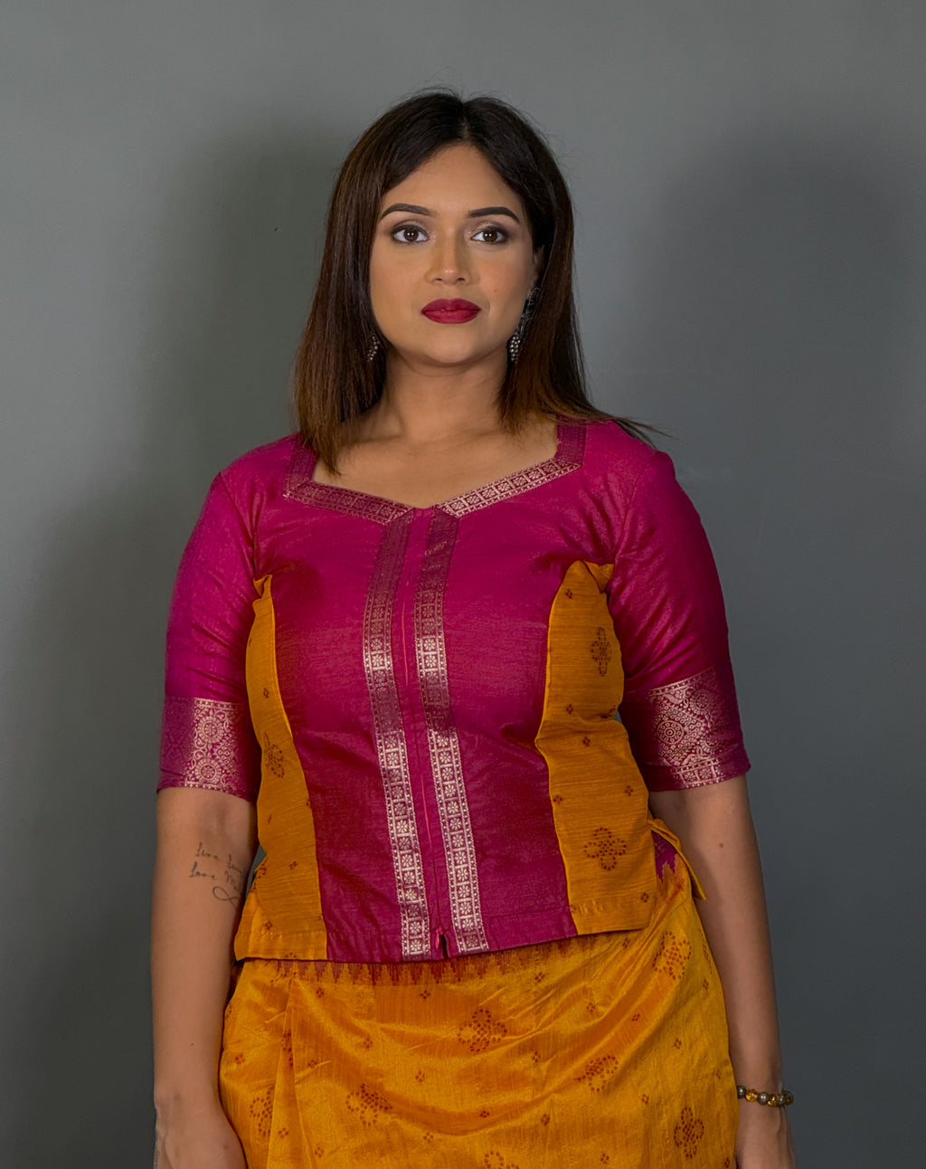 Royal Mustard Bomkai Semi Silk Insta Saree
