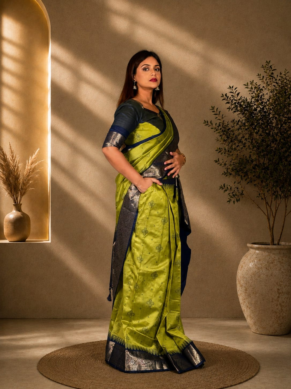 Ethereal Charm Bomkai Semi Silk Insta Saree