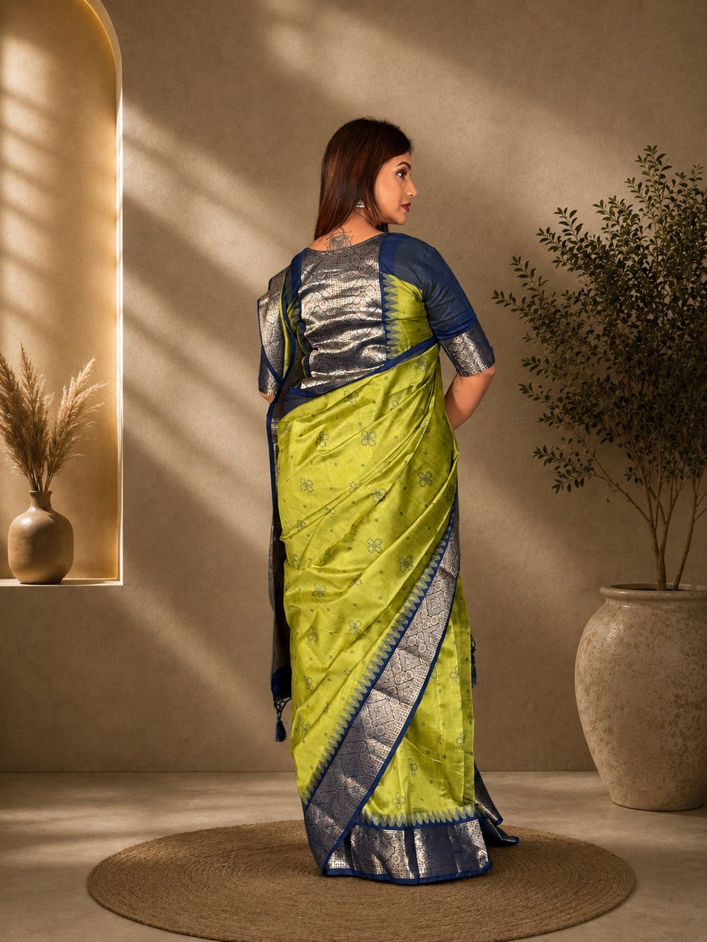 Ethereal Charm Bomkai Semi Silk Insta Saree