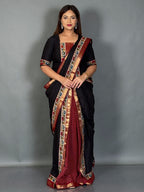 Black Kalamkari Artistic Insta Saree