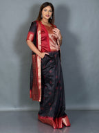 Designer Bomkai Weave Jacket Fusion Set