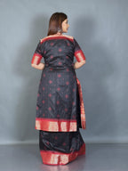 Designer Bomkai Weave Jacket Fusion Set