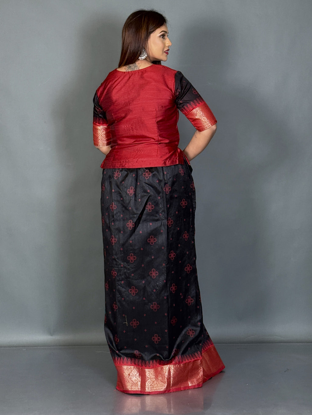 Designer Bomkai Weave Jacket Fusion Set