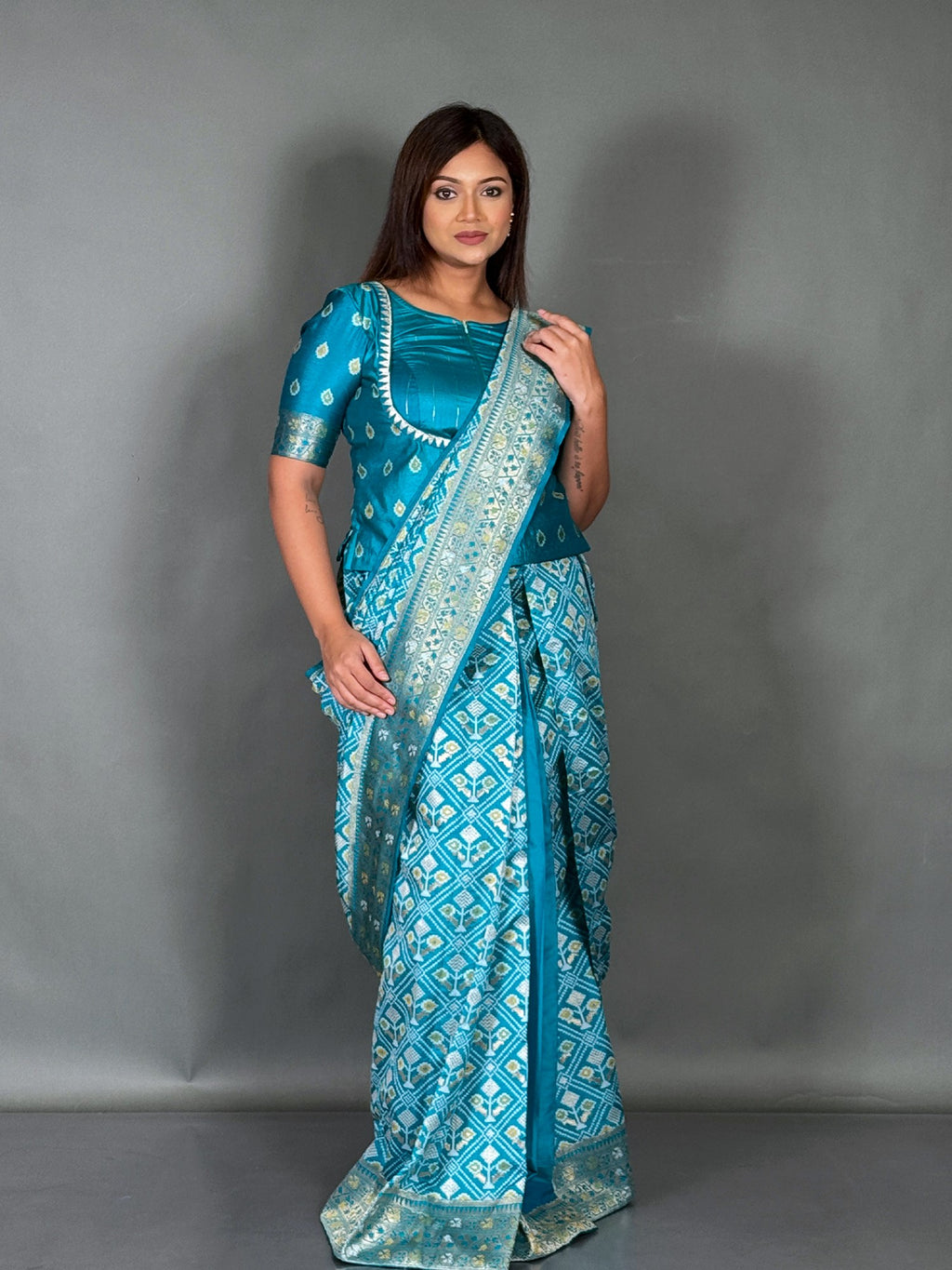 Neel Firoza – Designer Semi Silk Insta Saree Set