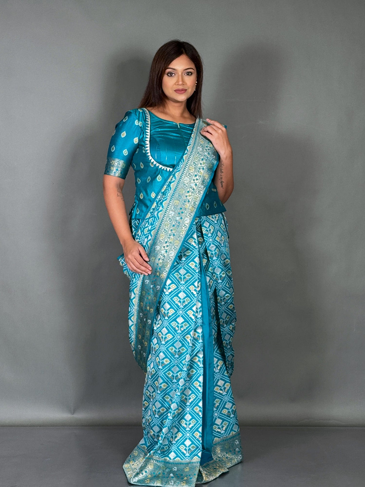 Neel Firoza – Designer Semi Silk Insta Saree Set