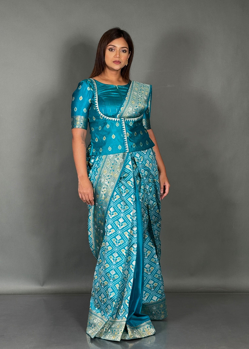 Neel Firoza – Designer Semi Silk Insta Saree Set