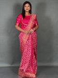 Gulabi Noor Designer Semi Silk Insta Saree Set
