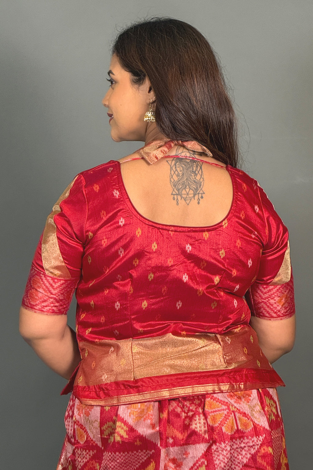 Ruby Aura Muga Chanderi Insta Saree Set