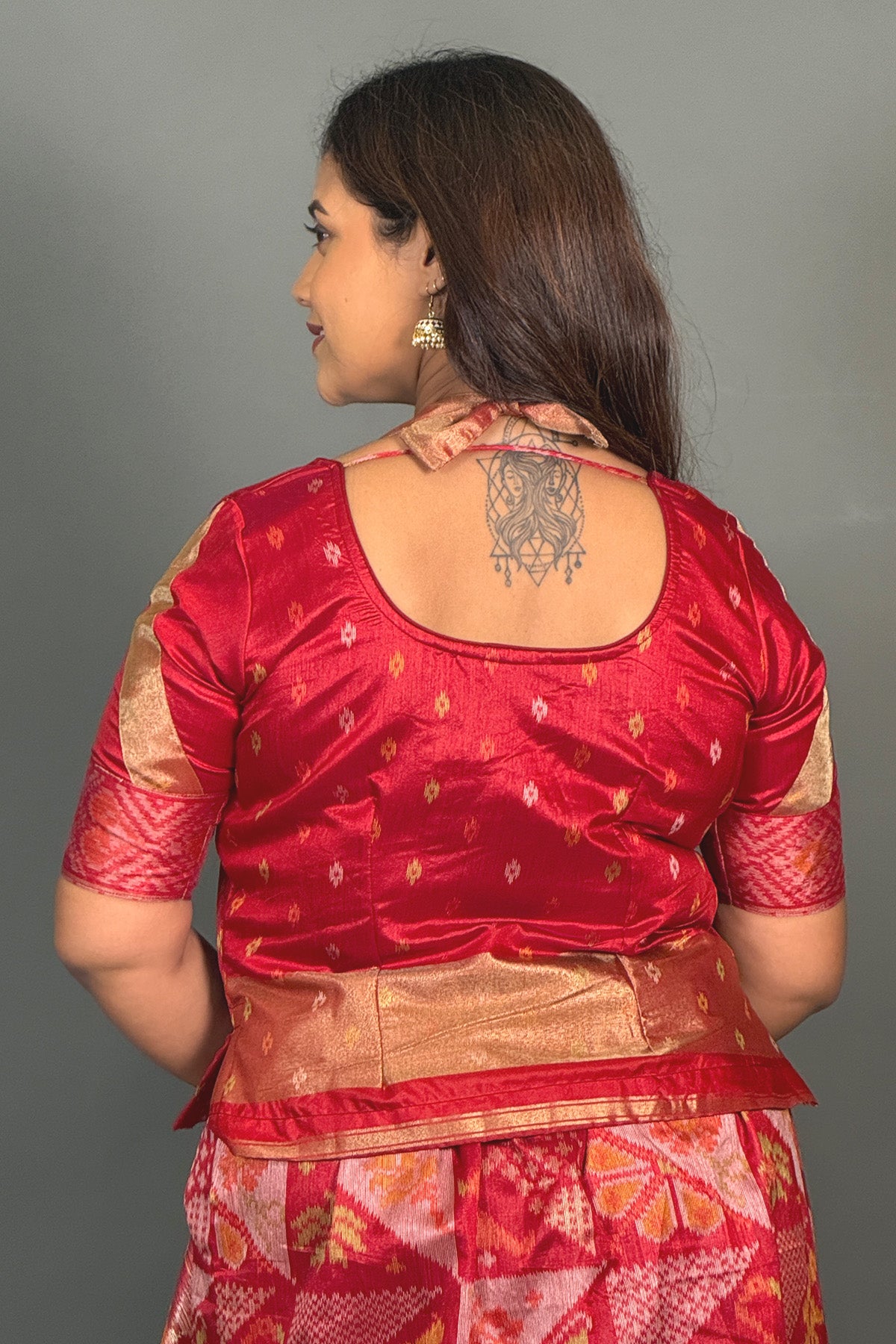 Ruby Aura Muga Chanderi Insta Saree Set