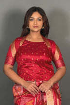 Ruby Aura Muga Chanderi Insta Saree Set