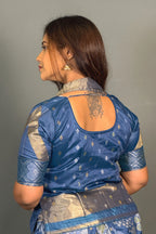 Azure Grace Muga Chanderi Insta Saree Set