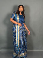 Azure Grace Muga Chanderi Insta Saree Set