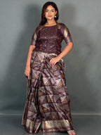 Cocoa Charm Chanderi Insta Saree Set