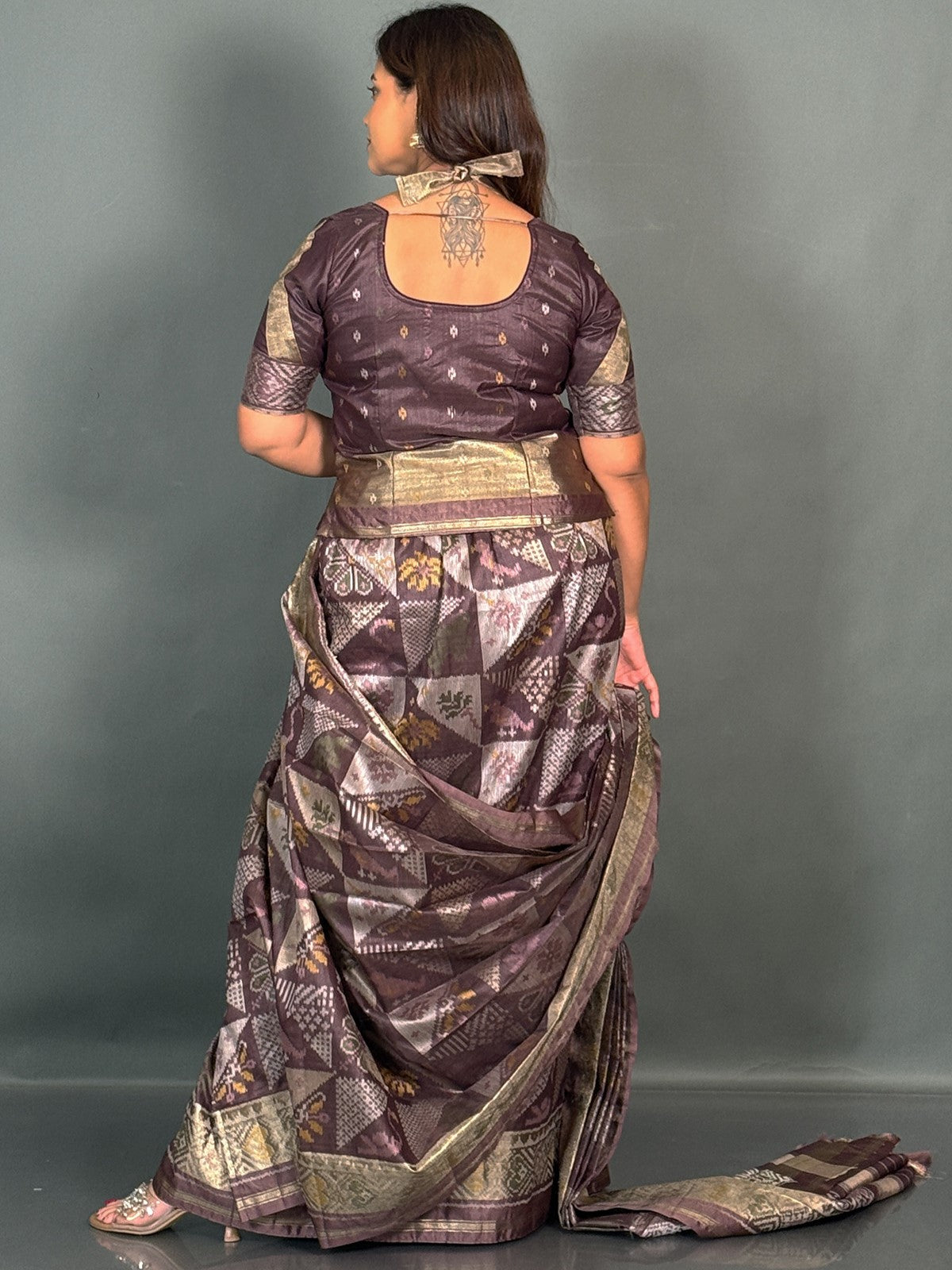 Cocoa Charm Chanderi Insta Saree Set