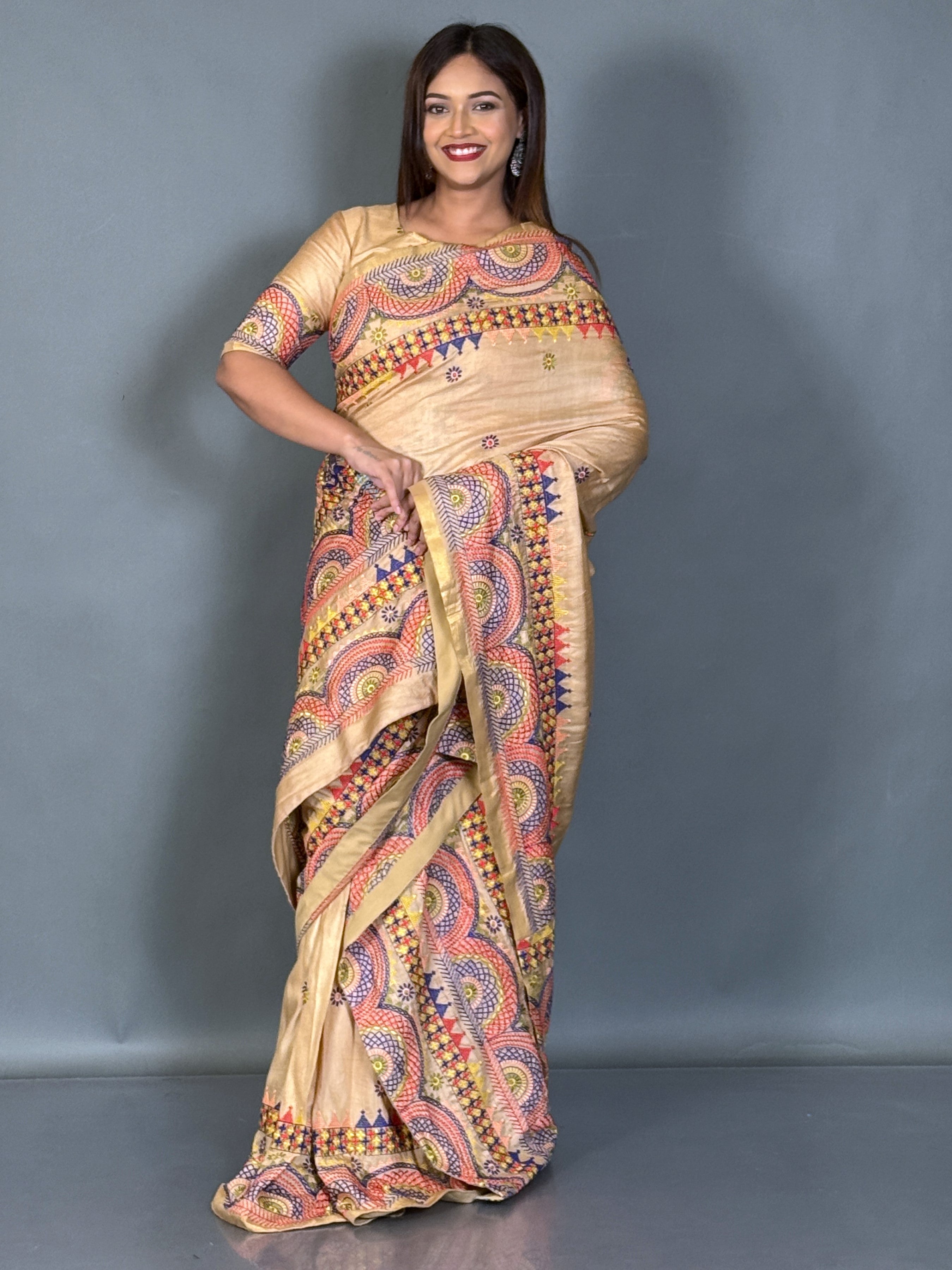 Tussar Muse Lambani Luxe Insta Saree Set