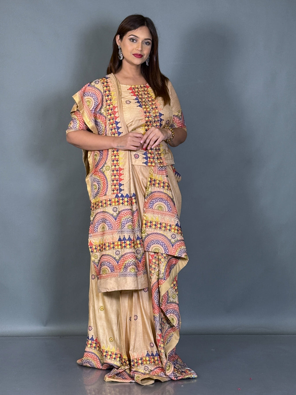 Tussar Muse Lambani Luxe Insta Saree Set