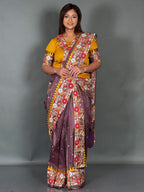 Mustard Choco Luxe Lambani Tussar Insta Saree Set
