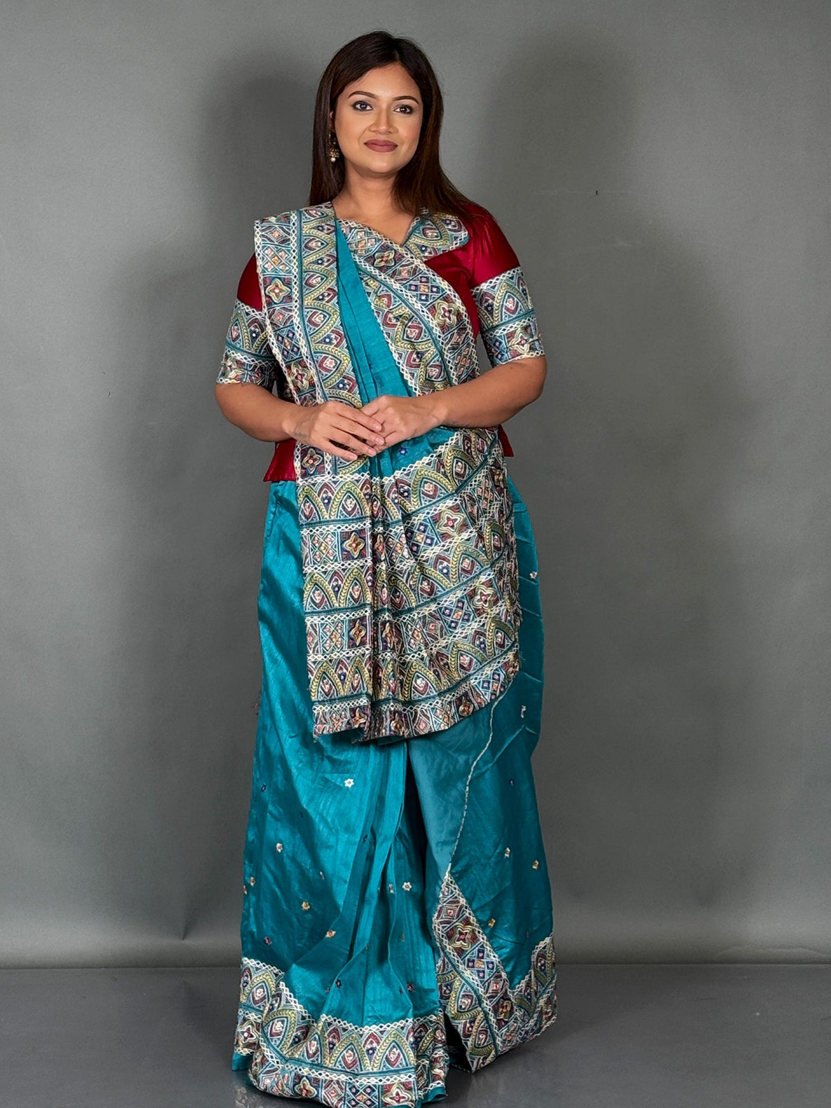 Peacock Royale Lambani Tussar Insta Saree Set