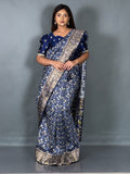 Royal Blue Semi Silk Patola Insta Saree