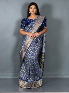 Royal Blue Semi Silk Patola Insta Saree