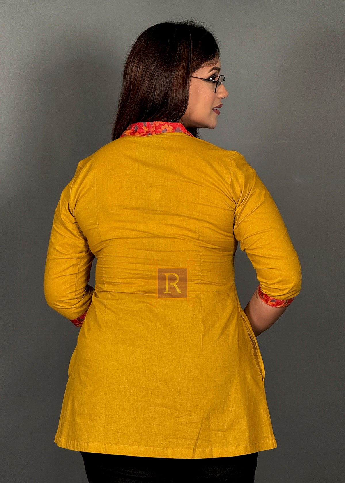 Sunkissed Yellow Cotton Short Kurti