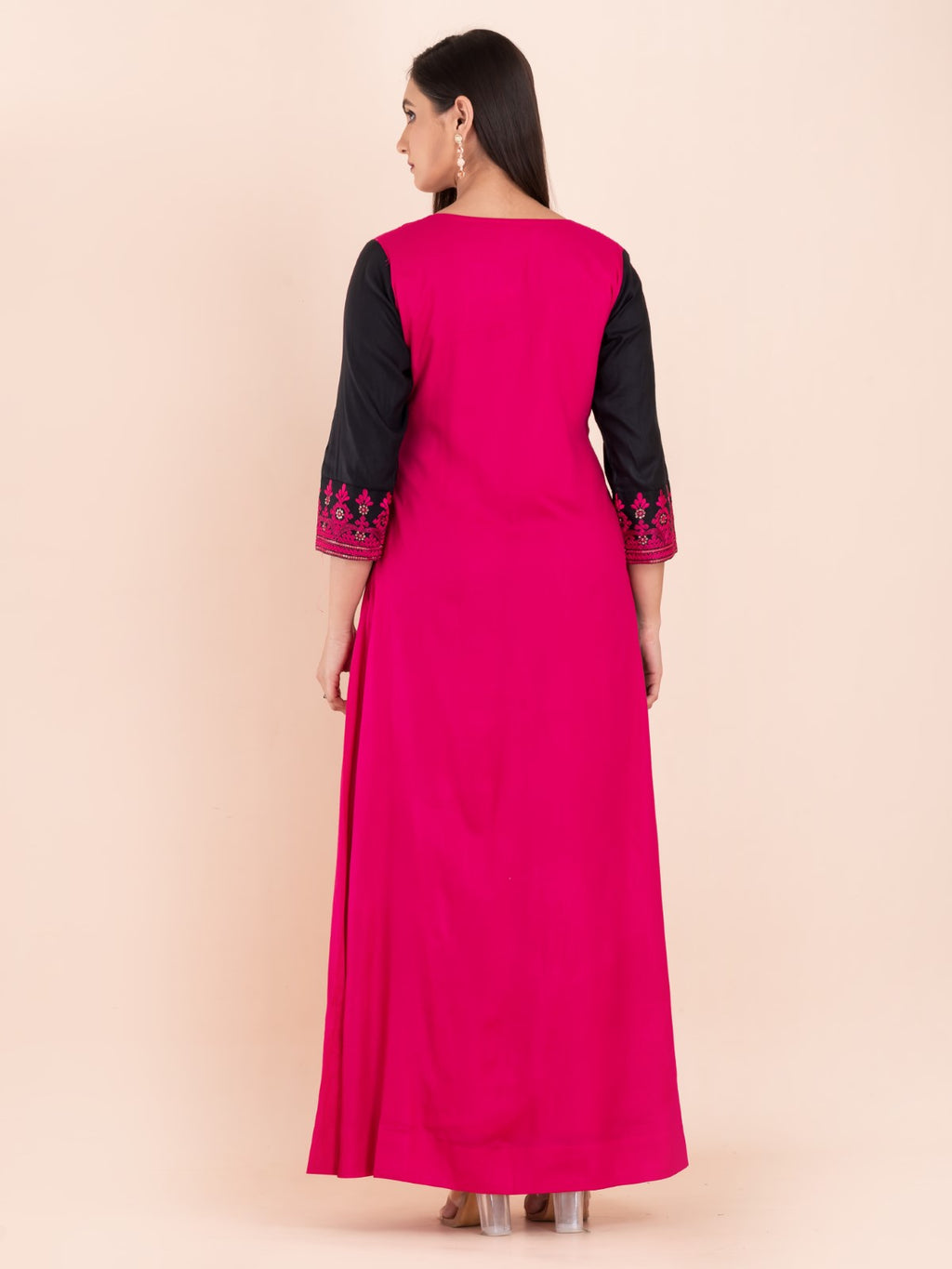 Twilight Garden Embroidered Muslin Gown Dress