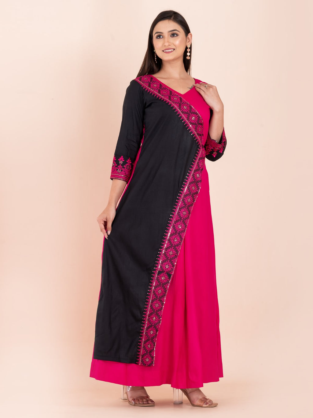 Twilight Garden Embroidered Muslin Gown Dress