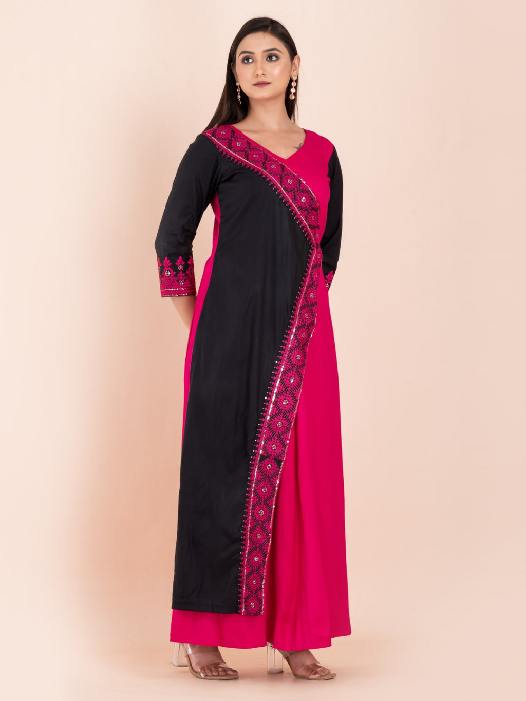 Twilight Garden Embroidered Muslin Gown Dress