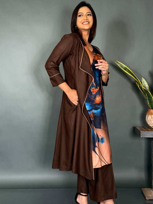 Choco Chic Plus Size Co-ord Set with Pocket