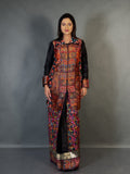 Regal Black Chanderi Jacket & Skirt Set (Plus Size)