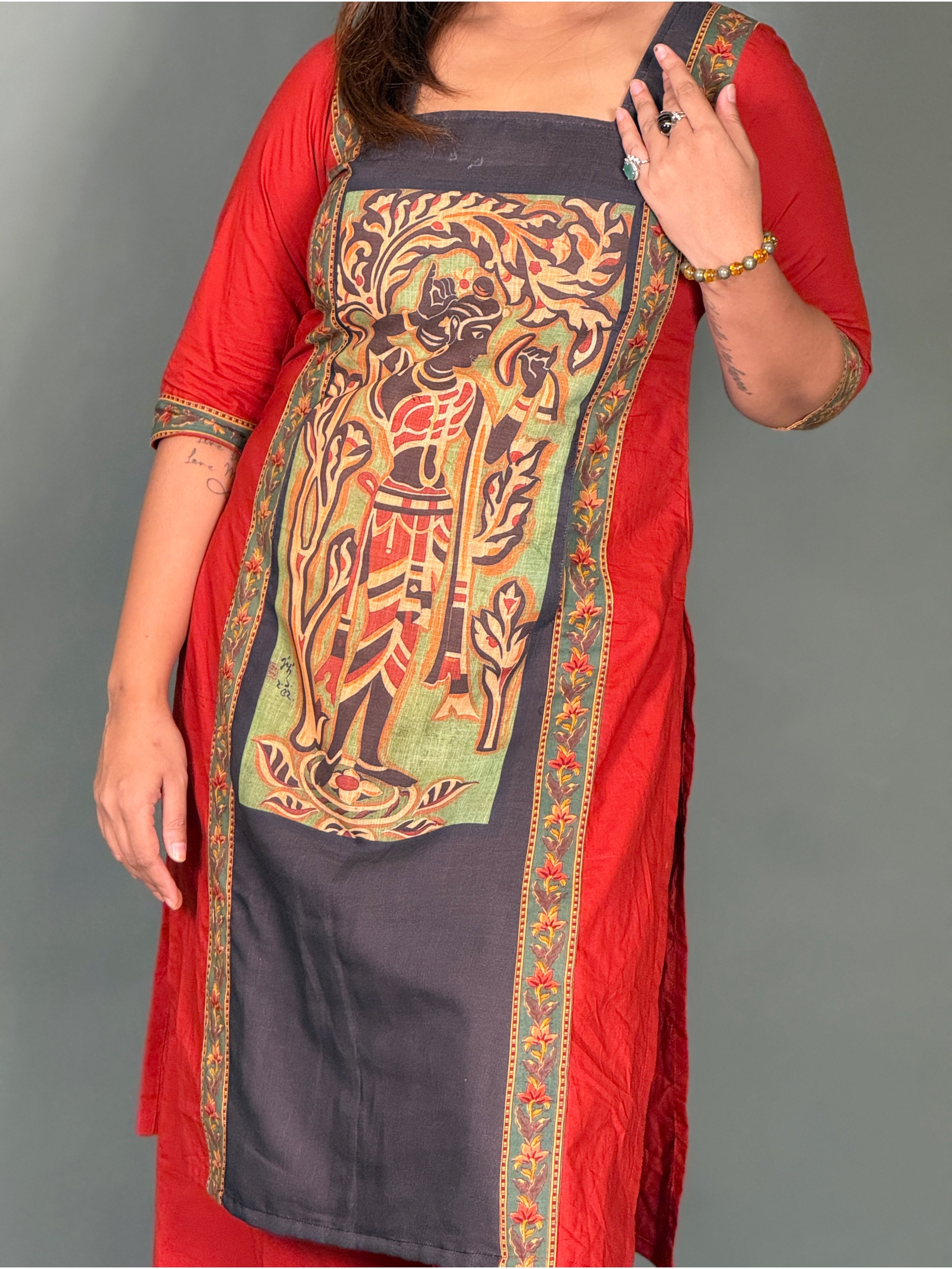 Rustic Maroon Linen Co-Ord Set