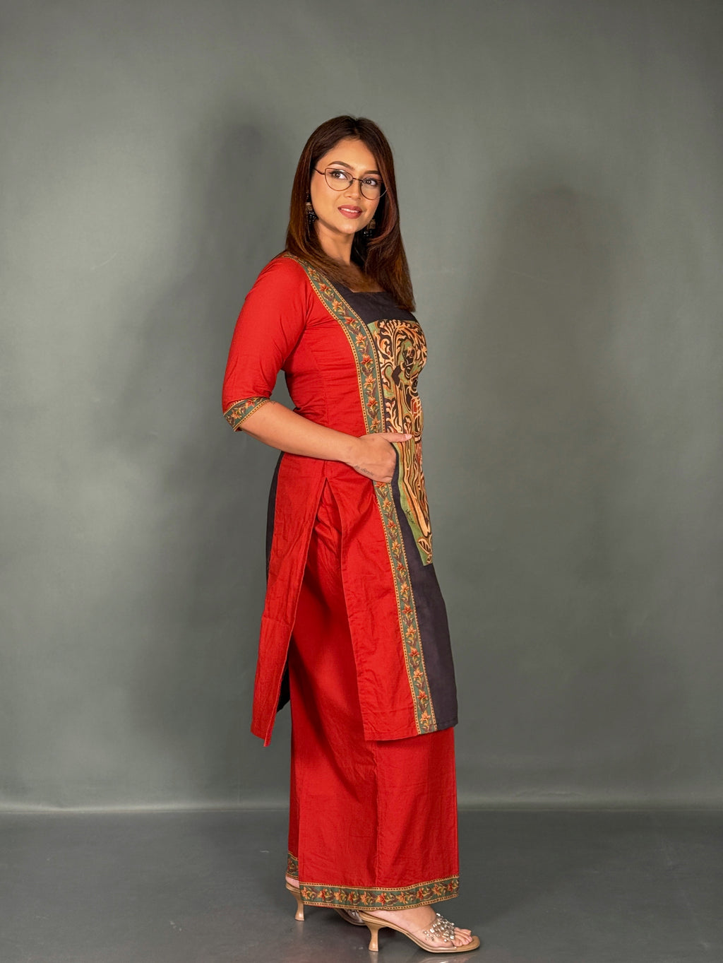 Rustic Maroon Linen Co-Ord Set