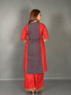 Rustic Maroon Linen Co-Ord Set