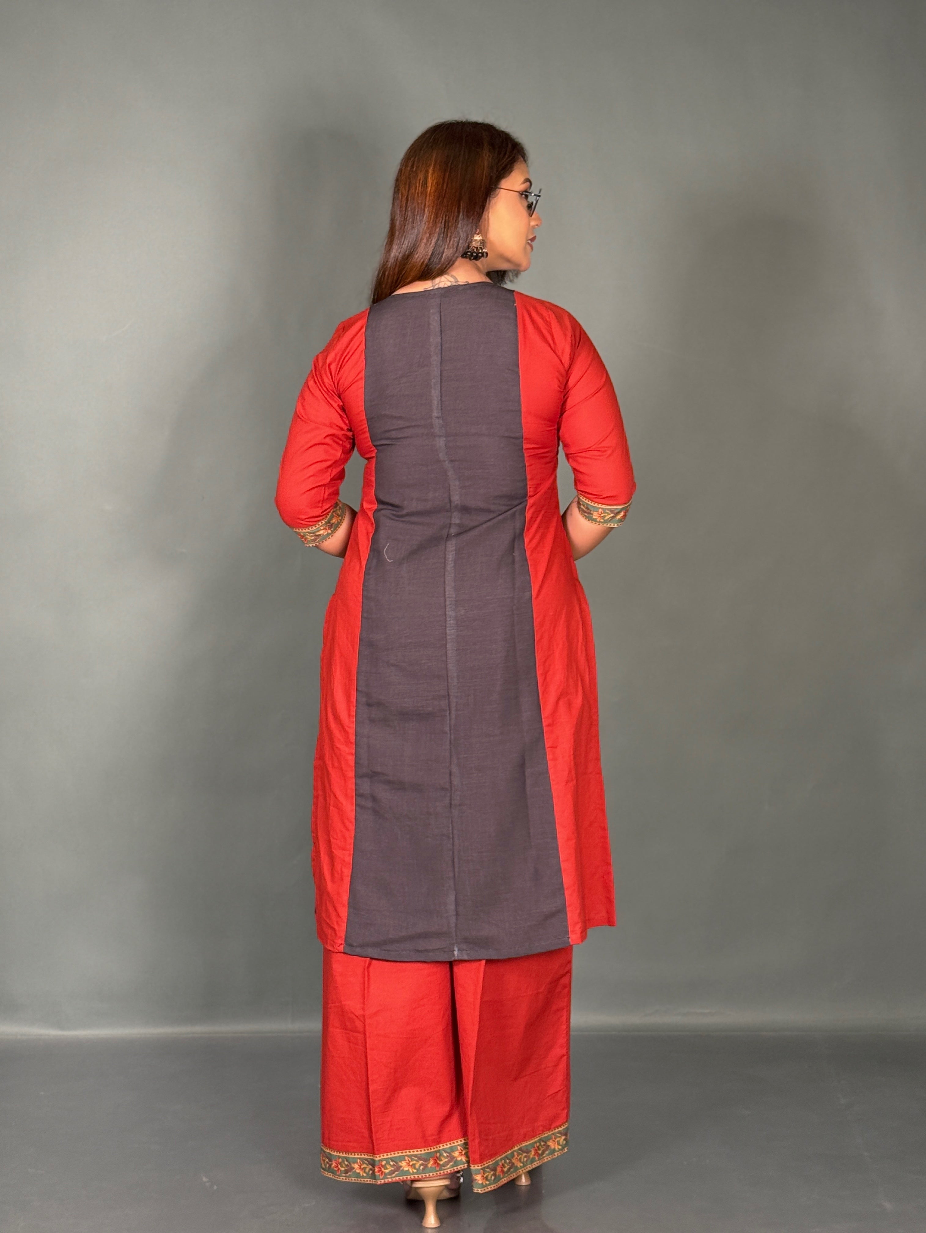 Rustic Maroon Linen Co-Ord Set