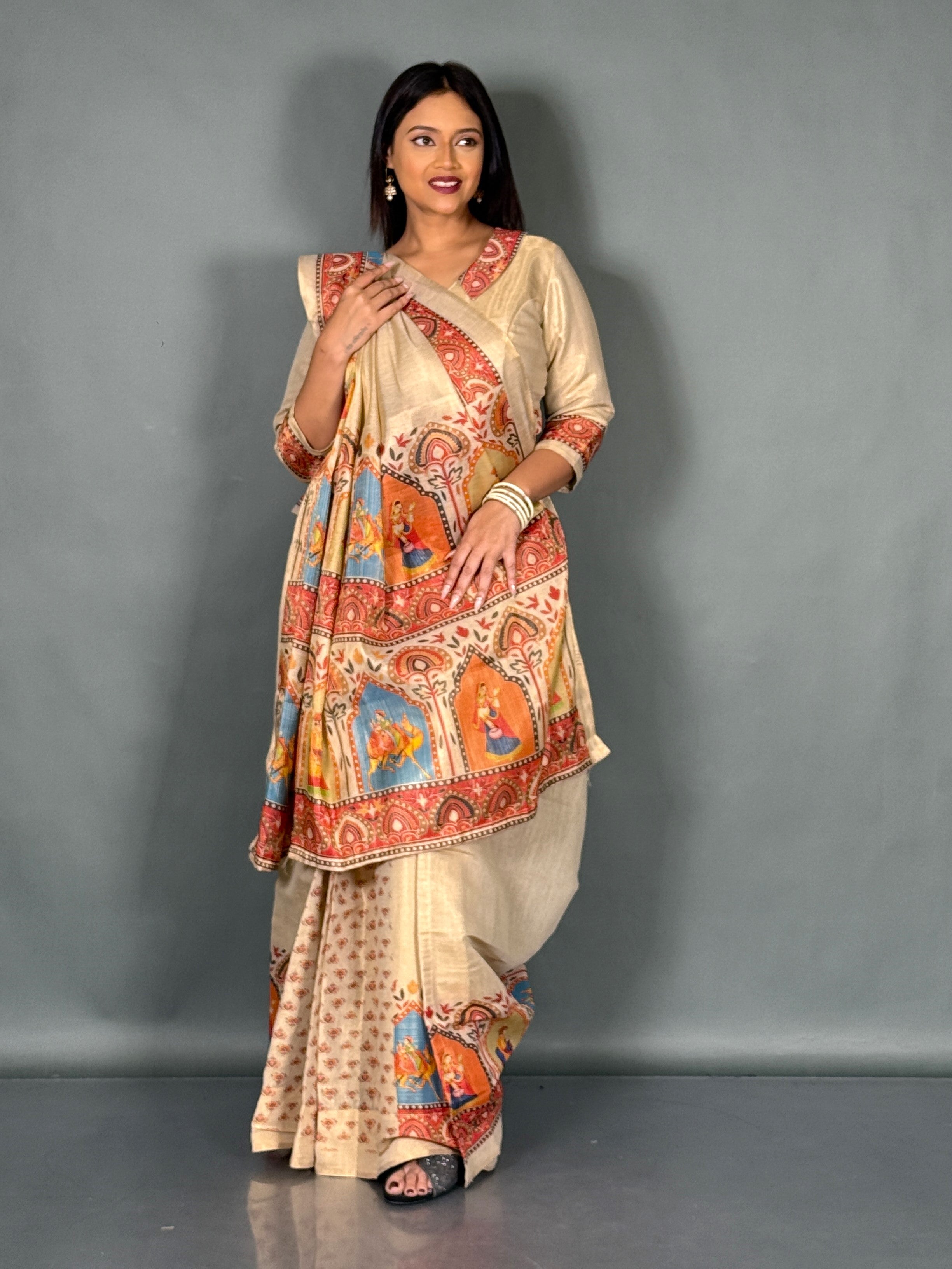 Luxury Tissue Tussar Insta Saree