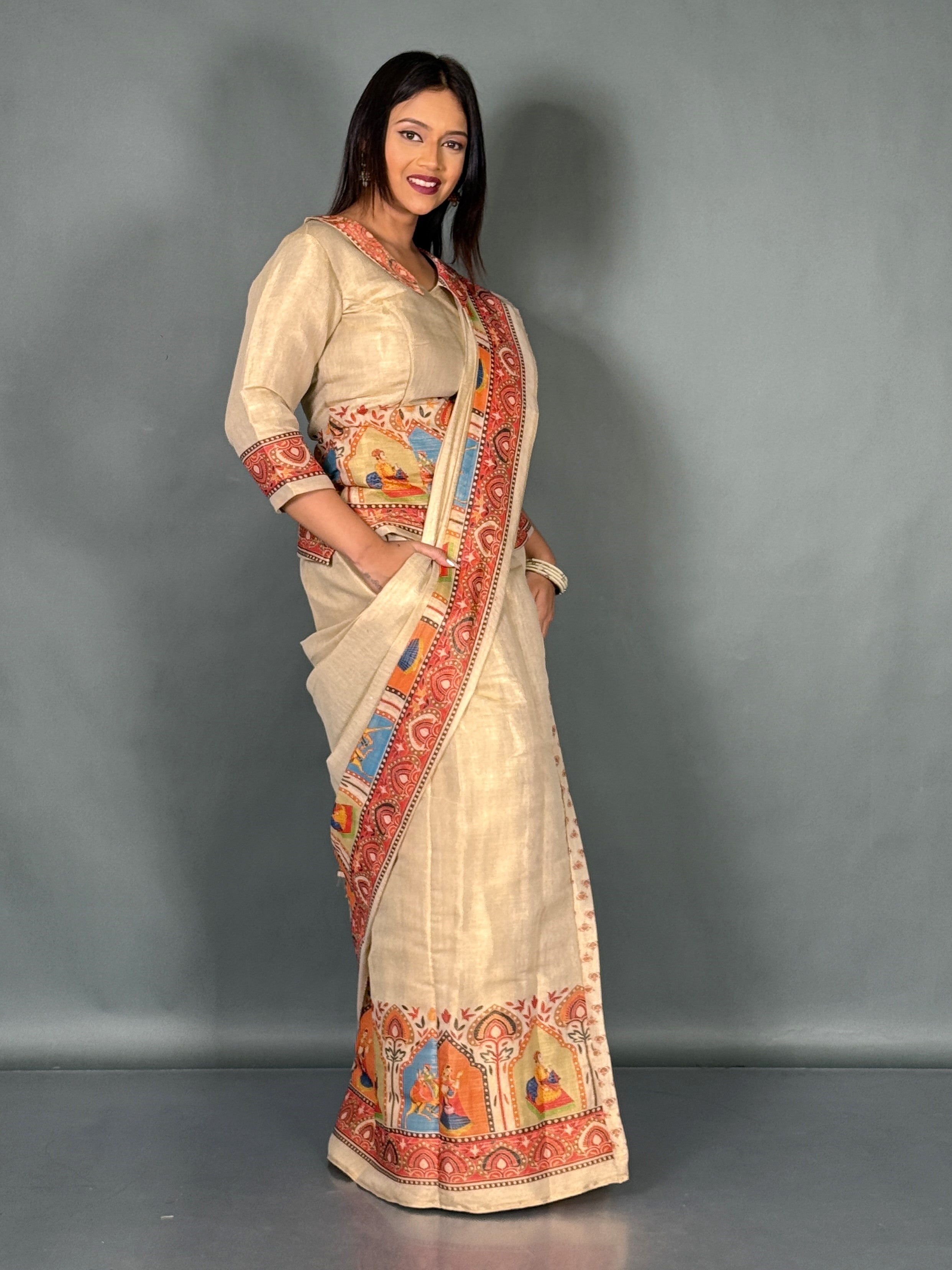 Luxury Tissue Tussar Insta Saree