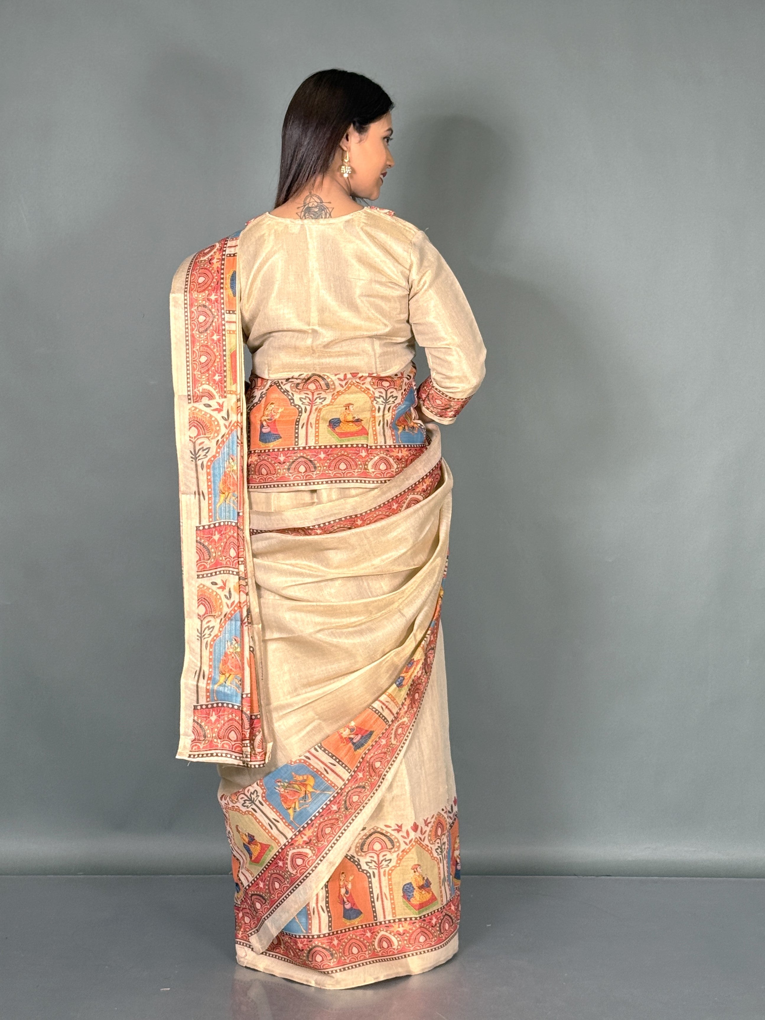 Luxury Tissue Tussar Insta Saree