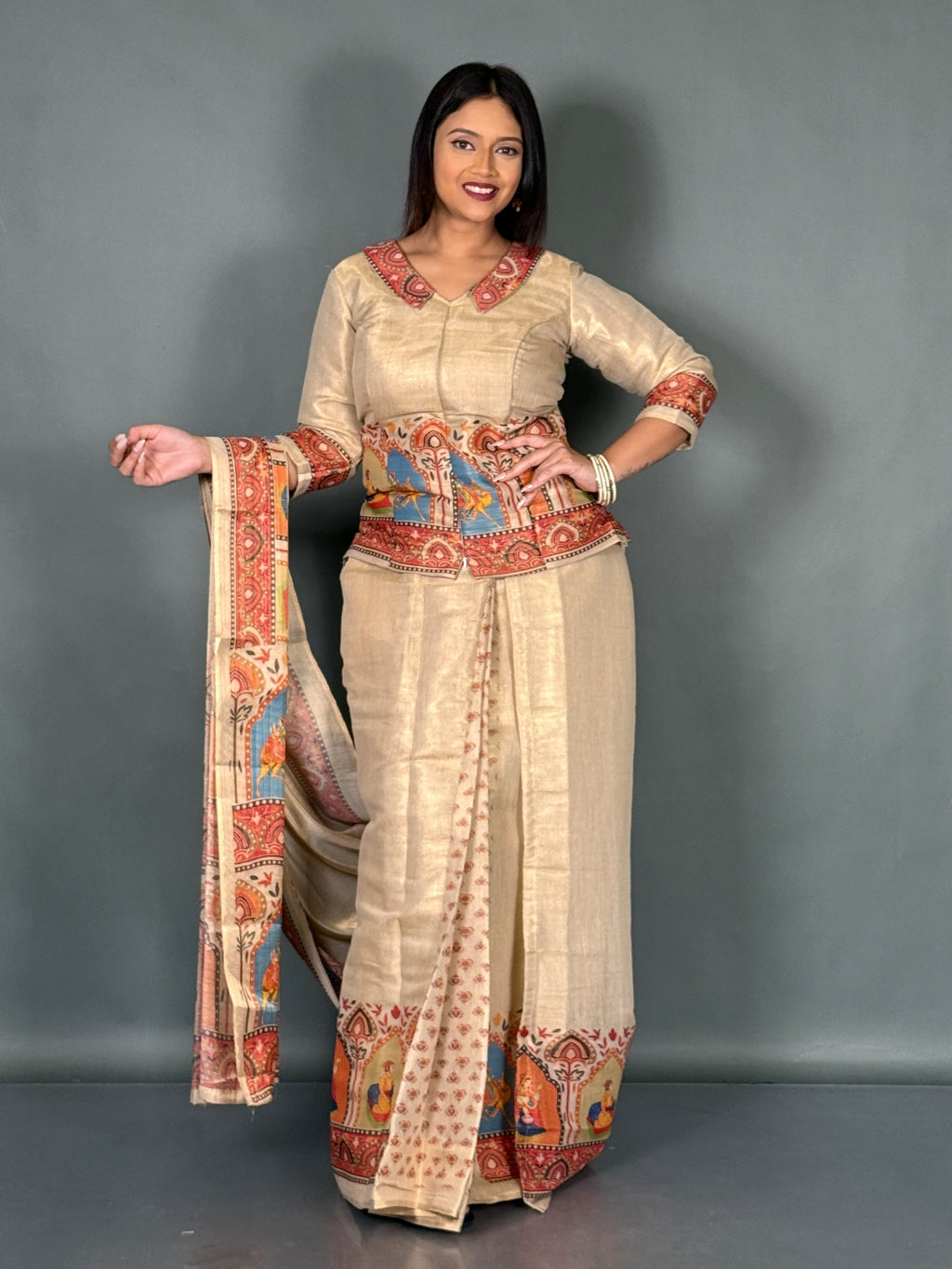 Luxury Tissue Tussar Insta Saree