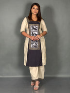 Artistic Linen Co-Ord Set with Canvas Print