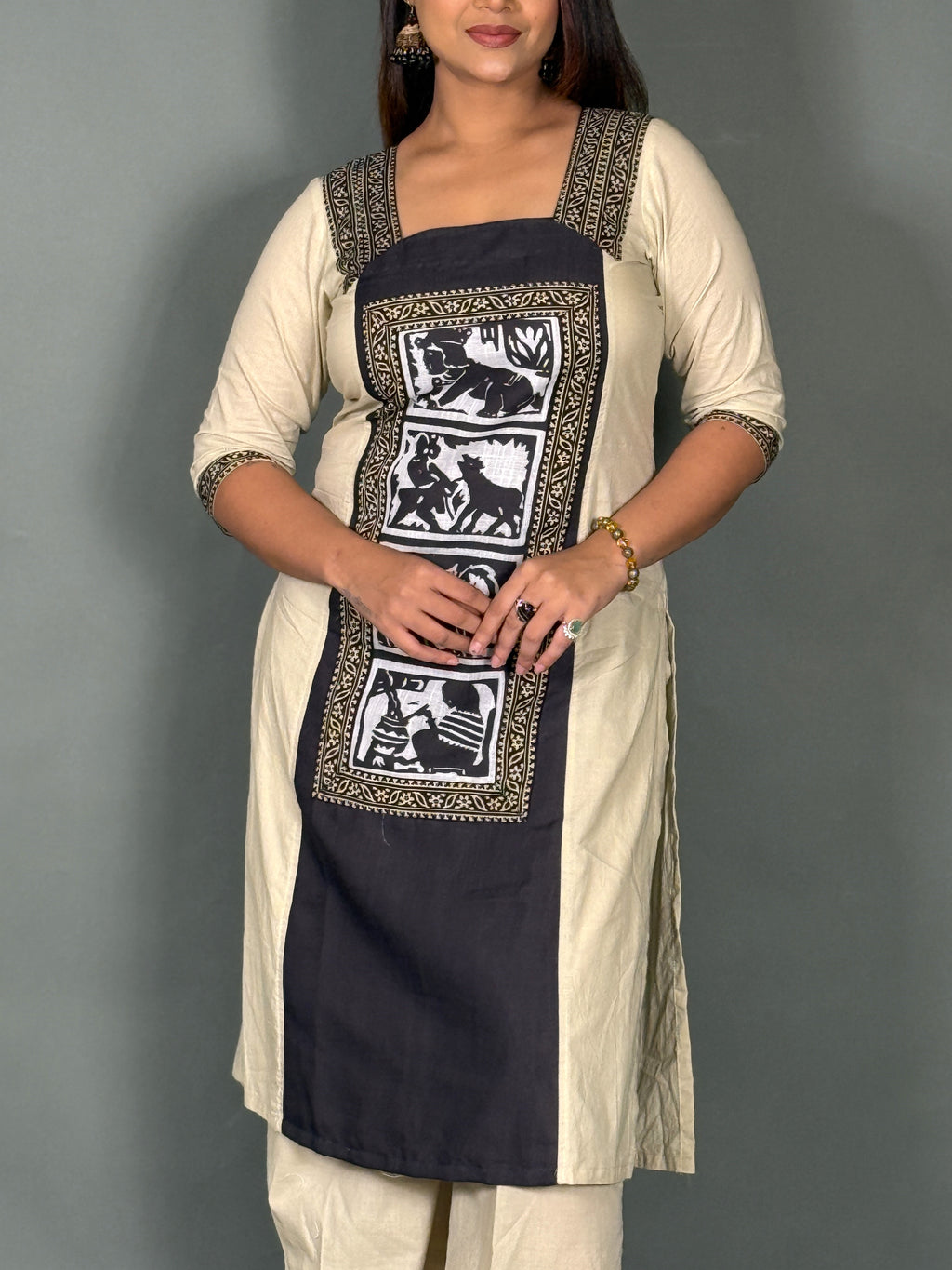 Artistic Linen Co-Ord Set with Canvas Print