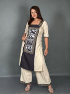 Artistic Linen Co-Ord Set with Canvas Print