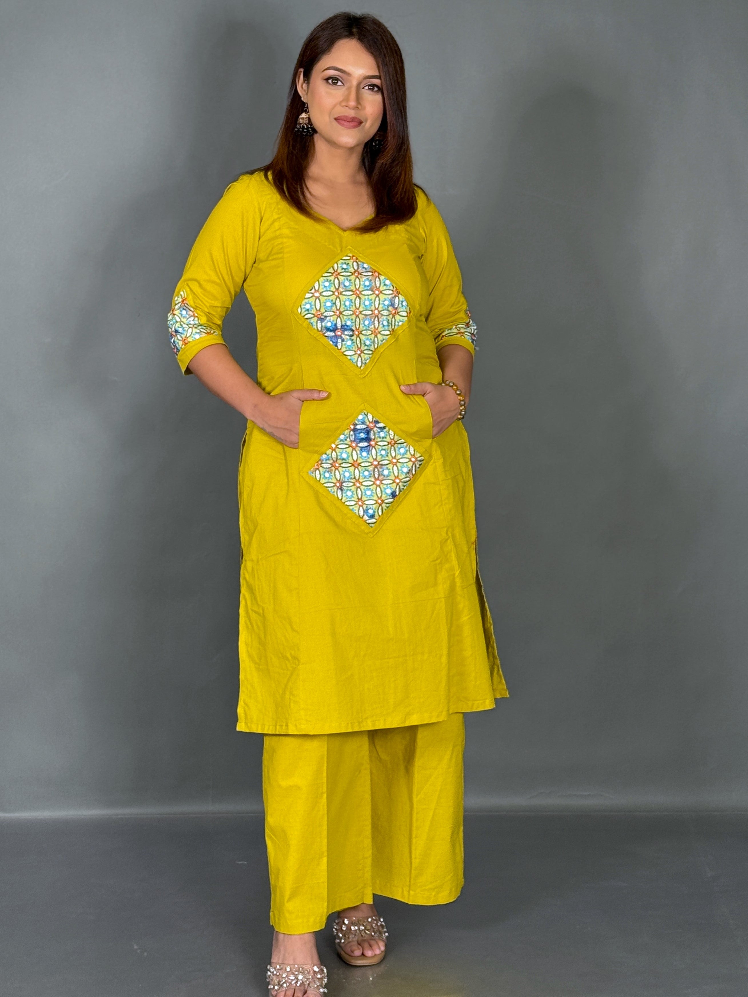 Lemon Bloom  Cotton Co-ord Set