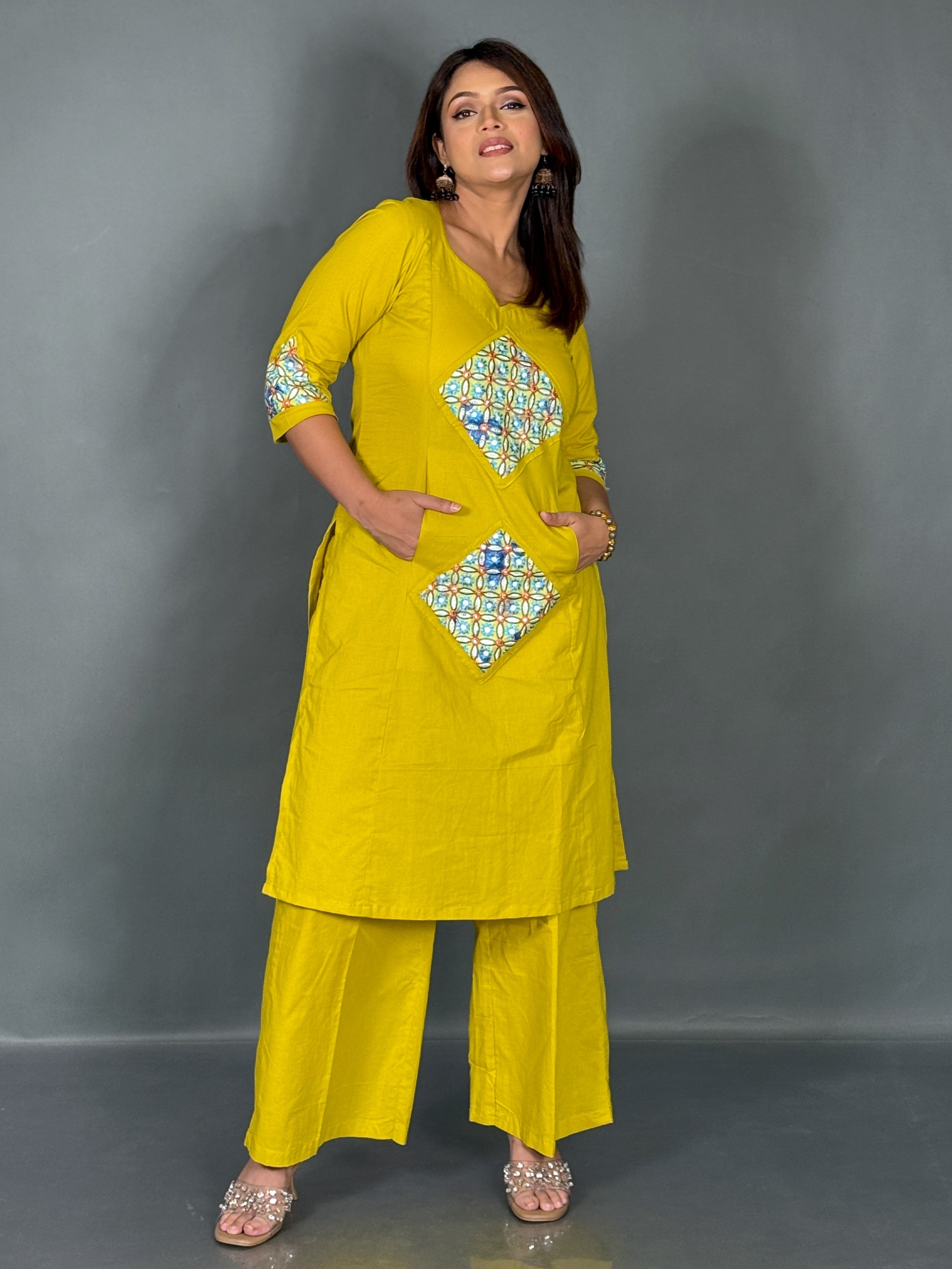 Lemon Bloom  Cotton Co-ord Set