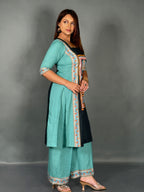 Sea Green Linen Art Co-Ord Set