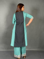 Sea Green Linen Art Co-Ord Set