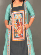 Sea Green Linen Art Co-Ord Set
