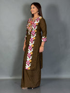 Mocha Elegance Embroidered Fusion Set