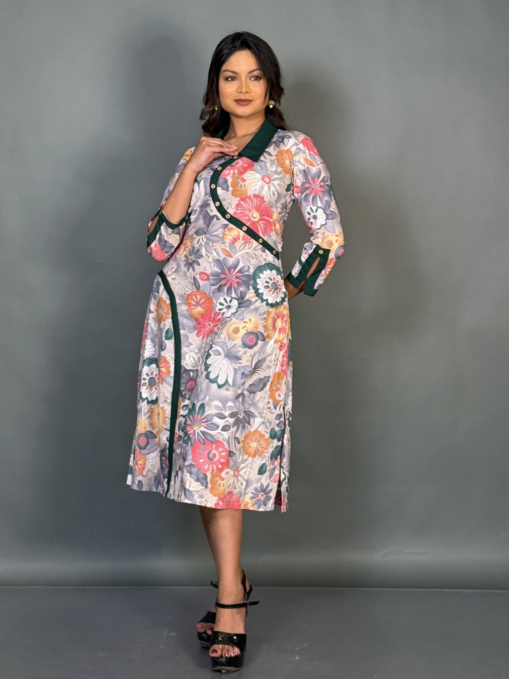 Simply Elegant Plus Size Printed Kurti