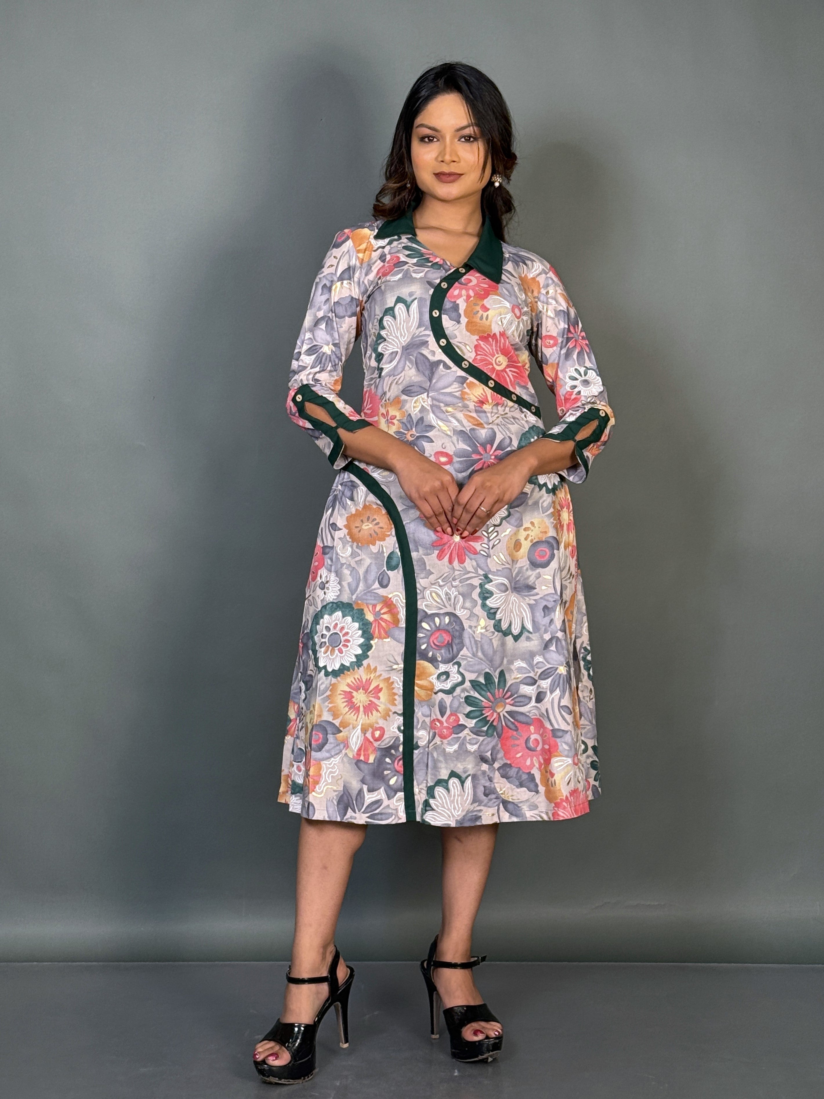 Simply Elegant Plus Size Printed Kurti